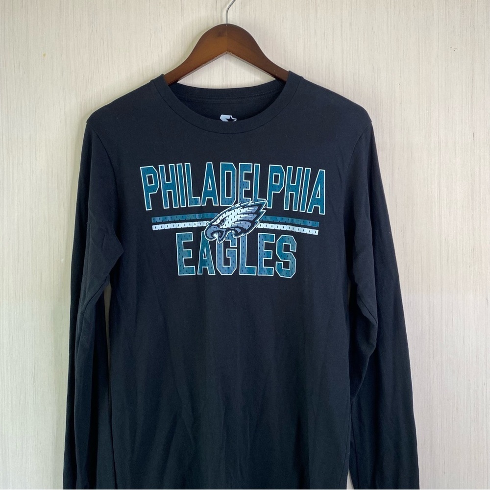 Starter Philadelphia Eagles Black Long-Sleeve Team T-Shirt Small - Picture 4 of 7